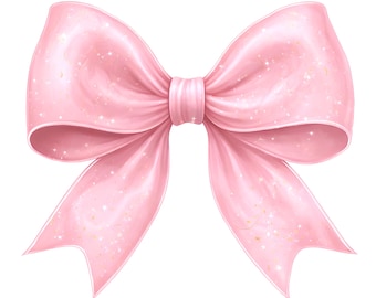 Pink Bow Transparent Background PNG, Coquette Valentine Sublimation (Digital Download)