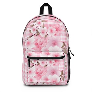 Backpack for Women Apple Blossom, Cute Floral Pink Backpack for Ladies