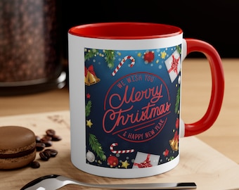 Christmas Coffee Mug: Holiday Season Accent Mug, 11oz