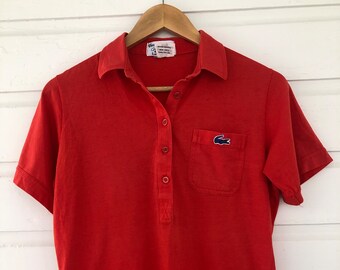 Vintage Haymaker Lacoste Red Polo Shirt Size 38