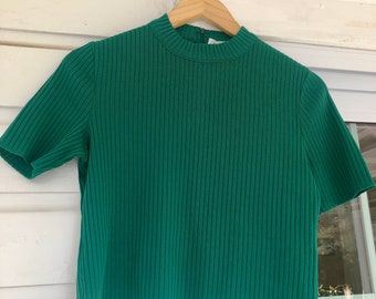 1970s Vintage James Kenrob Ribbed Mod Knit Shirt