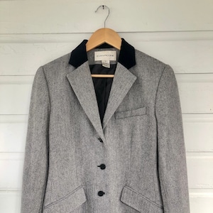 Vintage 1980 Evan-Picone Herringbone Tweed Blazer Tamaño 6