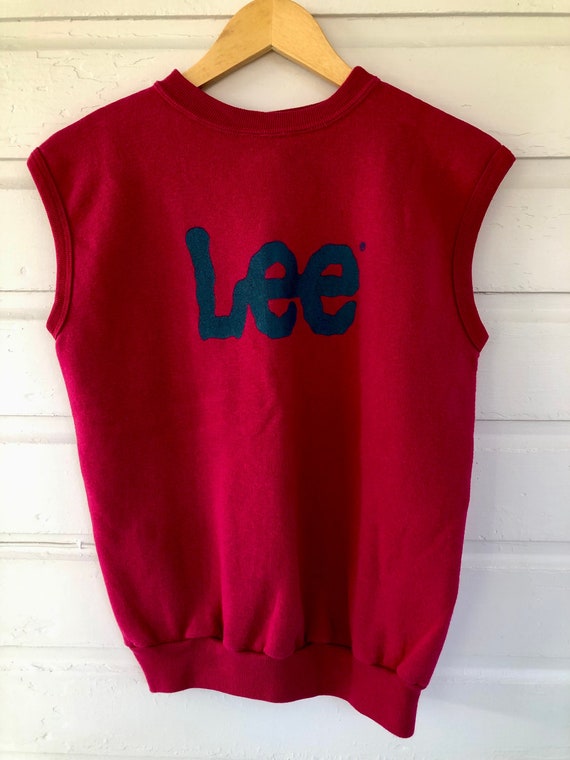 Vintage 1980s Lee Sleeveless Sweatshirt Size Large