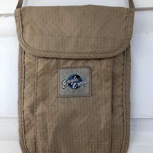 Vintage 90's Eagle Creek Travel Gear Cartera de seguridad marrón