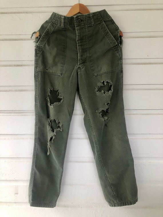Vintage 1976 US Army Distressed Green Utility Pant