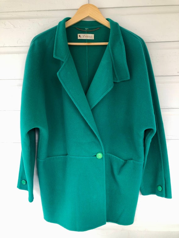 Vintage 1960's Luxoria MILANO Turquoise One-Button