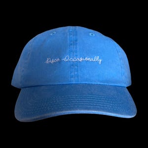 Disco, Occasionally Embroidered Cap | Minimal Script Hat | Vintage Style Cotton Cap Harry Styles |
