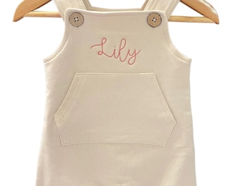 Baby and Toddler Embroidered Personalised Unisex Overalls