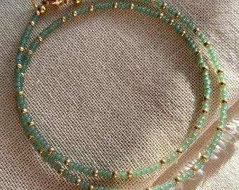 Collier délicat de perles de rocaille, tour de cou minimaliste en perles, cadeaux pour elle, collier coloré