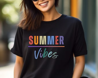 Summer Vibes Shirt Beach Vibes Shirt Retro Summer Shirt Vacation Shirt Trendy Beach Shirt Palm Tree Summer Tee Vintage Summer Boho Shirt