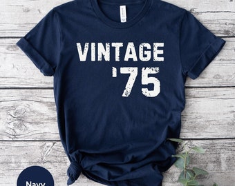 50th Birthday Gift, Over 50 Birthday Tshirt, Retro 50th Birthday, Retro 1975 Birthday Shirt, Vintage 1975 Shirt, 1975 T-Shirt, 50th Present
