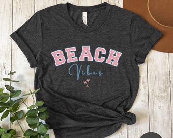 Beach Vibes Shirt Summer Vibes Shirt Retro Summer Shirt Vacation Shirt Trendy Beach Shirt Palm Tree Summer Tee Vintage Summer Boho Shirt