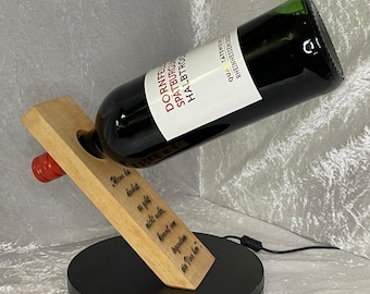 Wine bottle holder, wine bottle board, unique, handmade wine bottle holder, personalized wooden bottle holder, bottle holder