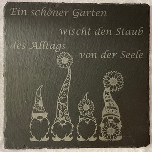 Slate sign A beautiful garden motif slate board gift gardener nursery Christmas birthday grandma grandpa gift idea birthday