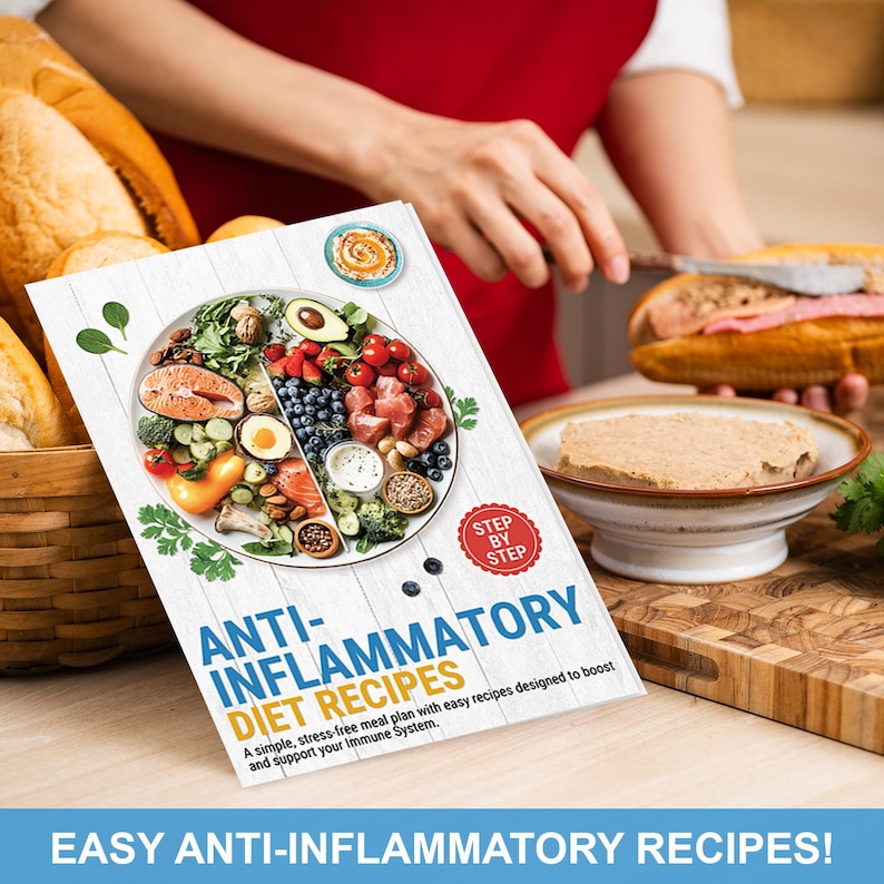 2pcs Anti-Inflammatory Diet Plan & Food List | Meal Planner, Recipes and Nutrition Guide for Reducing Inflammation Naturally zdjęcie 7