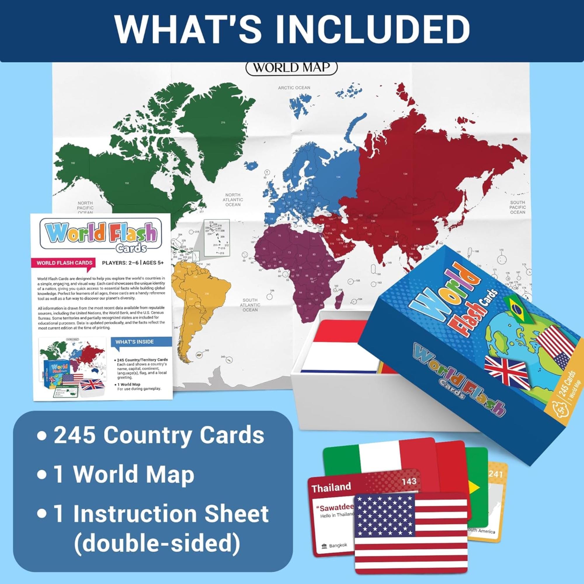 245 Flags of the World Flashcards – Country, Capital & Language ...