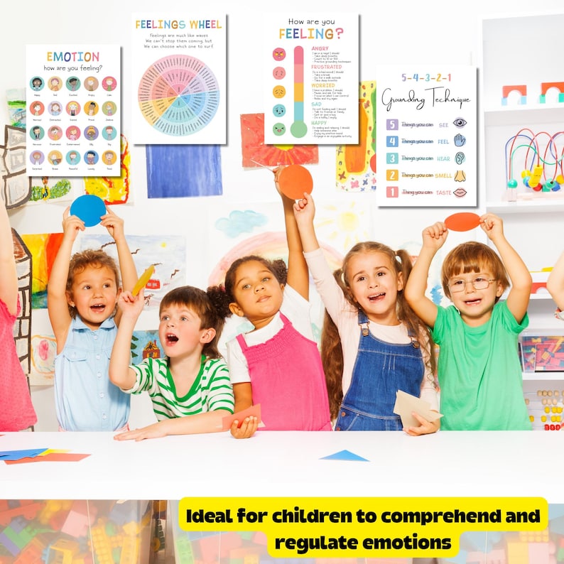 12pcs Calming Corner Posters for Kids – Feelings Chart & Coping ...