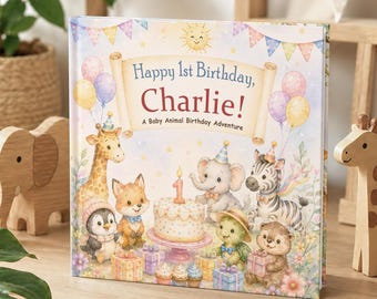 Personalized 1st Birthday Book for Baby, Custom Baby Name Storybook, First Birthday Keepsake Gift, Gift from Grandma, Aunt or Godmother