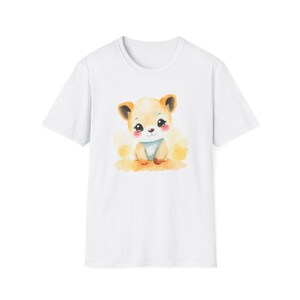 Cute Puppy Watercolor T-Shirt, Graphic Tee for Animal Lovers, Gift for Kids, Perfect for Birthdays, Casual Wear, Pet Owners