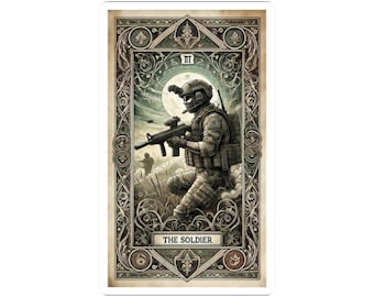 Infanterist Tarotkortsklistermärke, Militär Soldat Vinyldekal