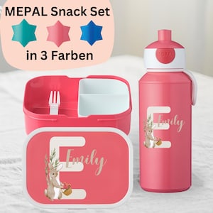 Coffret lunch box Mepal personnalisé - cadeaux pour enfants, cadeau de rentrée scolaire, gourde maternelle, coffret lunch box enfant personnalisé