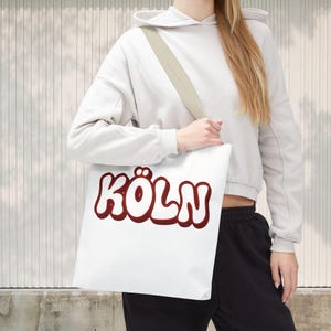 Cologne jute bag - Cologne - Cologne fabric bag with long handles - Carnival costume accessory - Kölsch souvenir bag Cologne Veedel
