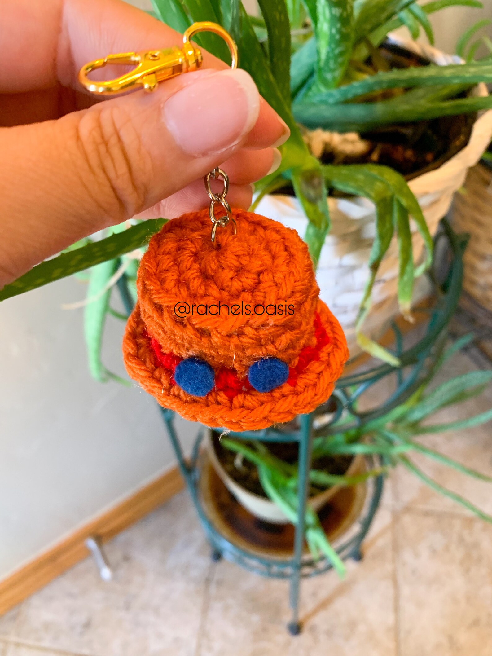 Anime Luffy Straw Hat Inspired Crochet Keychain Chopper Inspired Hat