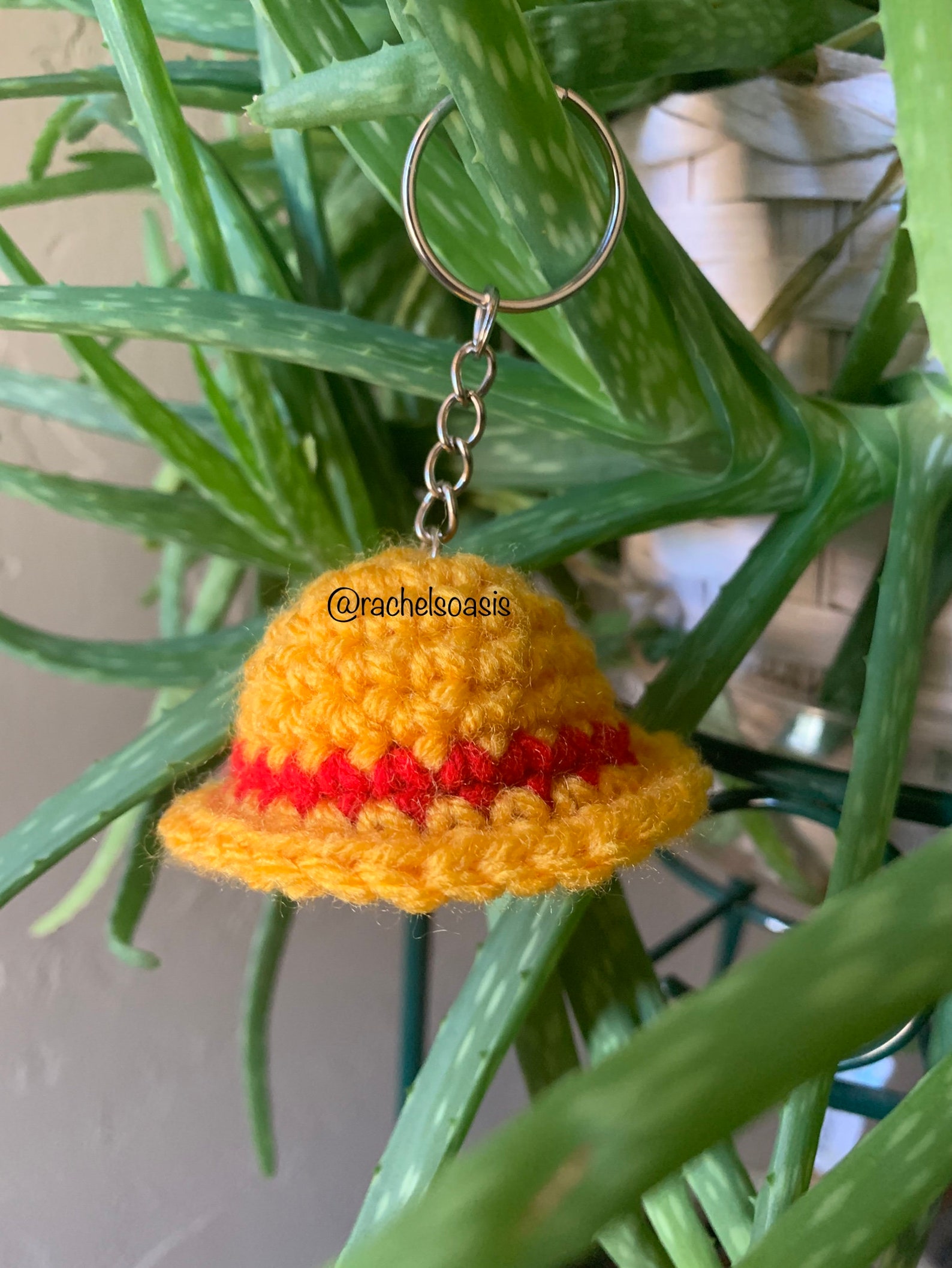 Anime Luffy Straw Hat Inspired Crochet Keychain Chopper Inspired Hat