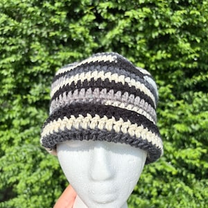 Crochet Beanie - Premade Mulitcolor Crochet Handmade Beanie, Ready to Ship!