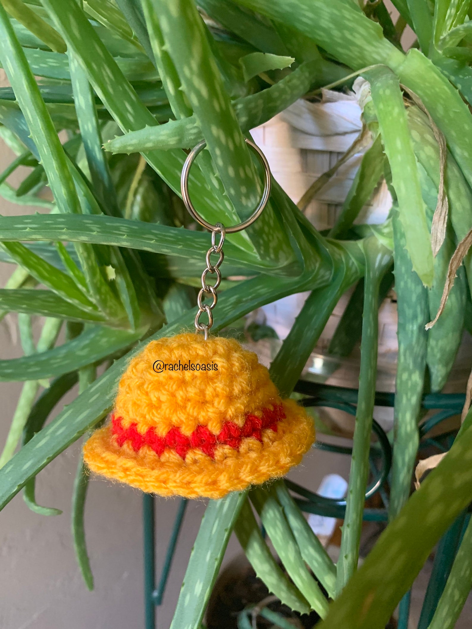 Anime Luffy Straw Hat Inspired Crochet Keychain Chopper Inspired Hat