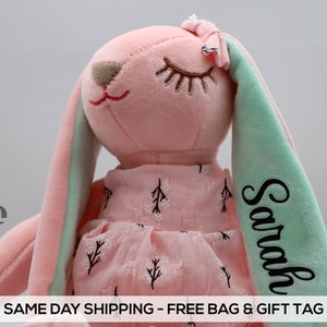 Personalized Bunny Doll | Babyshower Gift | Custom Rabbit Toy for Newborn | Easter Kids Present | Personalized Doll Rabbit Gift | Newborn