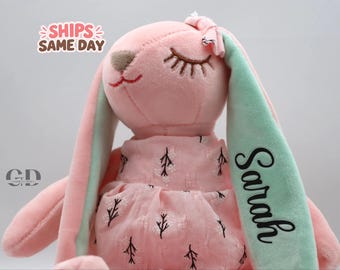 Personalized Plush Bunny Doll | Custom Name, Keepsake Gift (15")