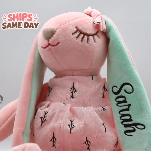 Personalized Plush Bunny Doll | Custom Name, Keepsake Gift (15")