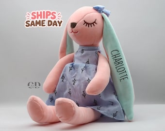 Personalized Plush Bunny Doll | Custom Name, Baby Shower Gift