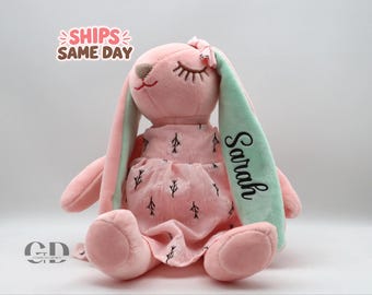 Personalized Plush Bunny Doll | Newborn Gift, Easter Present