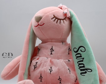 Personalized Plush Bunny Doll | Custom Name, Keepsake Gift (15")