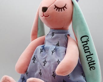Personalized Plush Bunny Doll | Custom Name, Newborn Gift