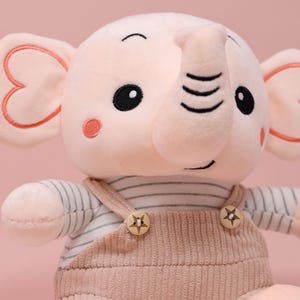 Personalized Elephant Plush Doll | Custom Newborn Gift image 6