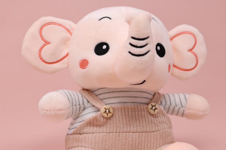 Personalized Elephant Plush Doll | Custom Newborn Gift image 6