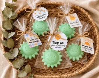 Sun Yellow Soap Favors – Sunshine Baby Shower Gifts, Custom Colors Available