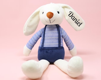 Personalized Plush Bunny Doll | Custom Newborn Gift, Easter Present