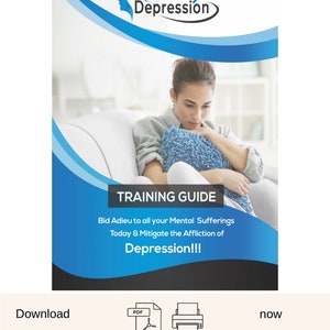 Depression Help Overcome Anxiety - How to cure depression - Mental Health - Depression workbook CBT, DBT- Mastering