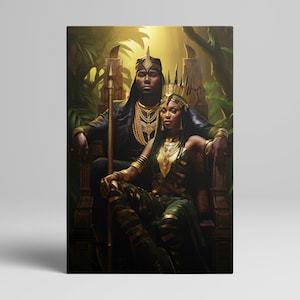 King and Queen Wall Art King and Queen Throne Glow - Canvas Print