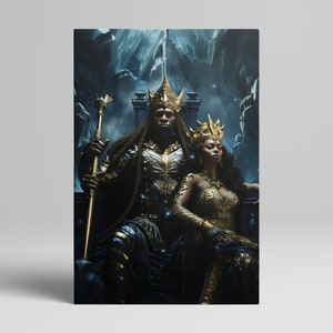 Water King and Queen Decore - Canvas Print