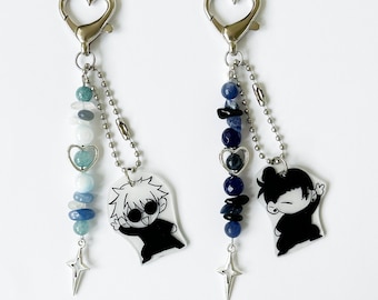 Gojo/Geto/Nanami beaded keychains, anime "Jujutsu Kaisen"