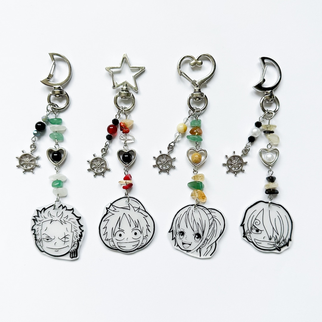 Zoro/luffy/nami/sanji Beaded Keychains, Anime one Piece Etsy