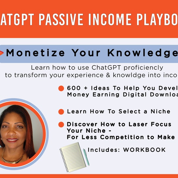 ChatGPT Passive Income Playbook | Digital Products Ideas | For Passive Income Digital Download Ideas | Included ChatGPT Prompts Etsy Guide