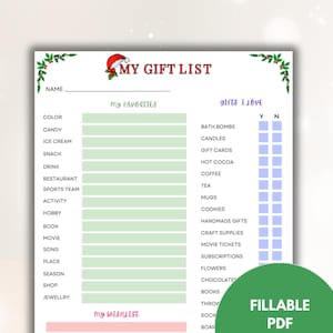 Favorite things list for christmas, teacher favorite things questionnaire, Christmas favorite things information, employee favorite things