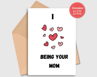 Valentines day card son | Valentines day card daughter | Kids valentine card | Kids birthday card | Card from Mom | PRINTABLE
