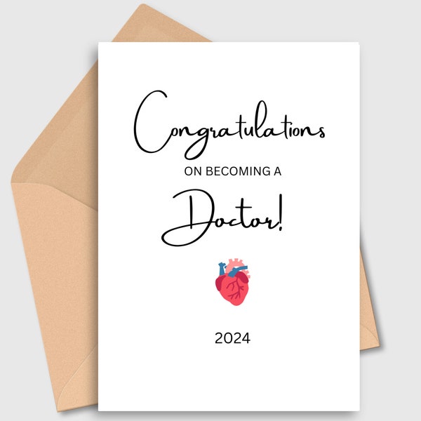 Medical School Graduation Card, Doctor Graduation Card 2024, Medical school graduation 2024, Graduation gift for him her, Printable